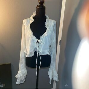 Jacket Cropped Women’s Size 12 Lacy CoverUp Romantic & Beautiful